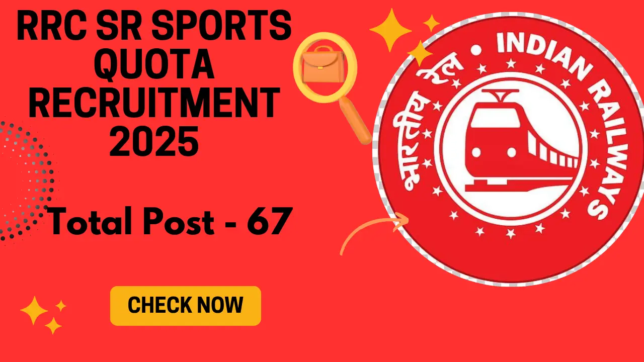 RRC SR Sports Quota Recruitment 2025